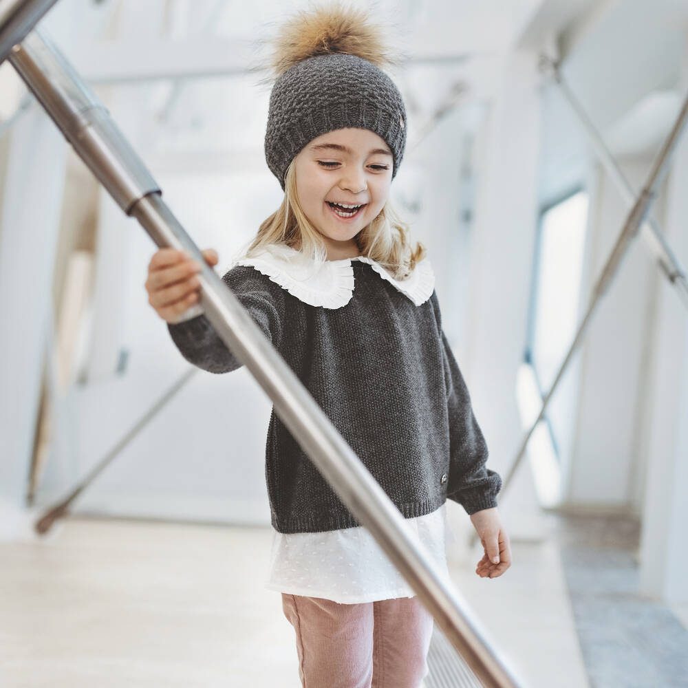 Pull gris fille deals