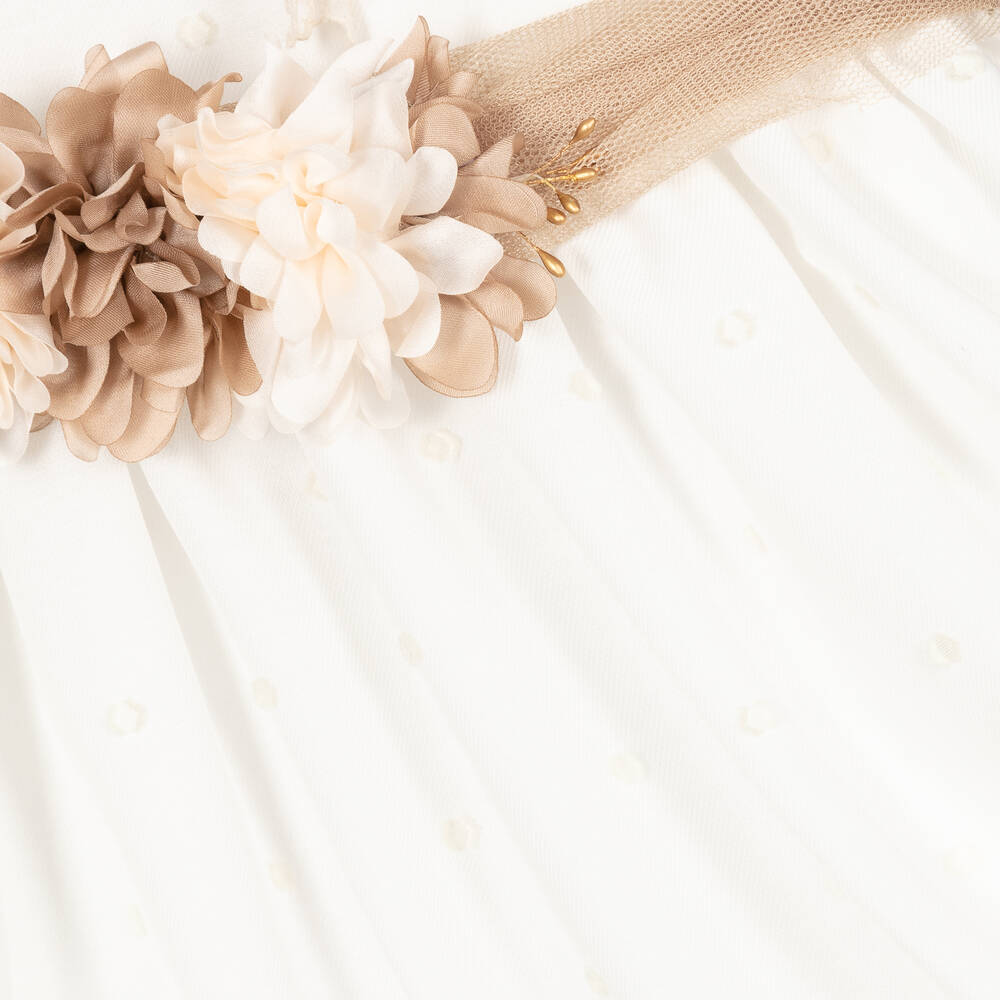 PAZ Rodríguez-Girls Ivory & Beige Dress | Childrensalon Outlet