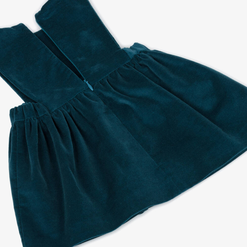 PAZ Rodríguez-فستان مخملي أزرق للبنات | Childrensalon Outlet