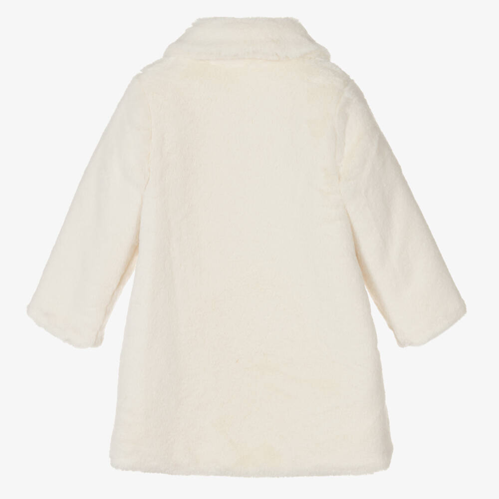 PAZ Rodríguez-Girls Ivory Faux Fur Coat | Childrensalon Outlet