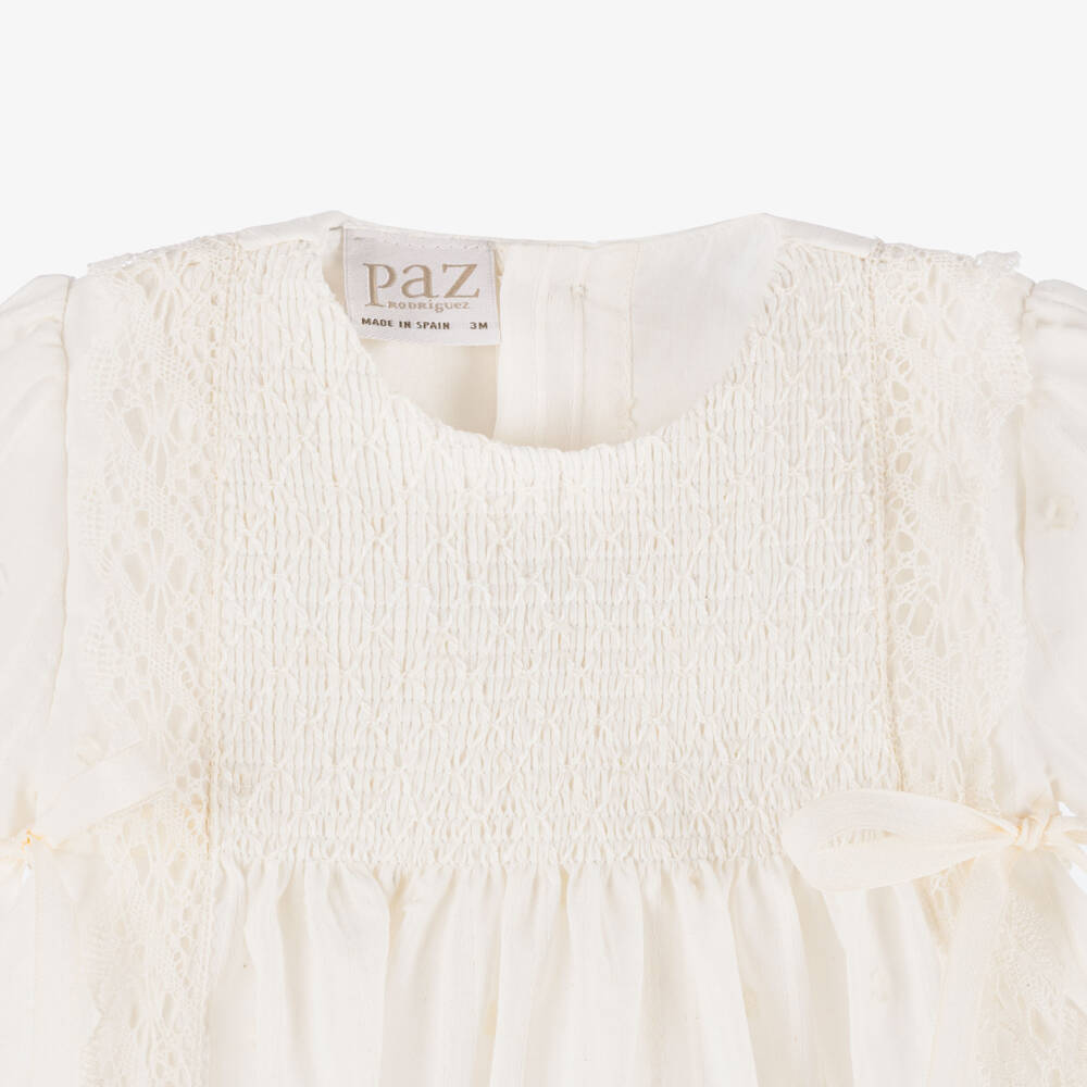 PAZ Rodríguez-Girls Ivory Lace Ceremony Dress | Childrensalon Outlet