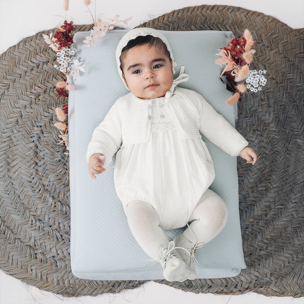 PAZ Rodríguez-طقم تبّان دانتيل لون عاجي للاطفال | Childrensalon Outlet