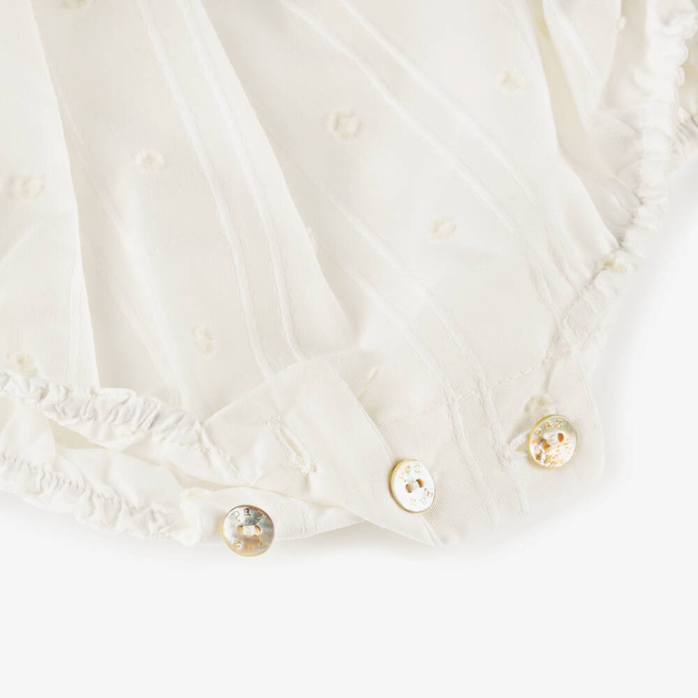 PAZ Rodríguez-طقم تبّان دانتيل لون عاجي للاطفال | Childrensalon Outlet