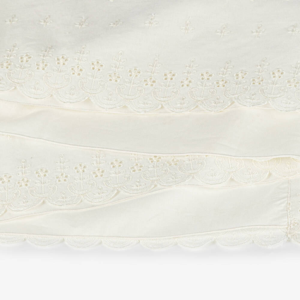 PAZ Rodríguez-Girls' Ivory Plumeti Cotton Dress | Childrensalon Outlet