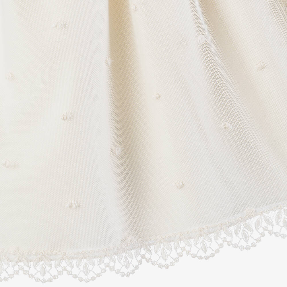 PAZ Rodríguez-Girls Ivory Tulle & Cotton Dress | Childrensalon Outlet