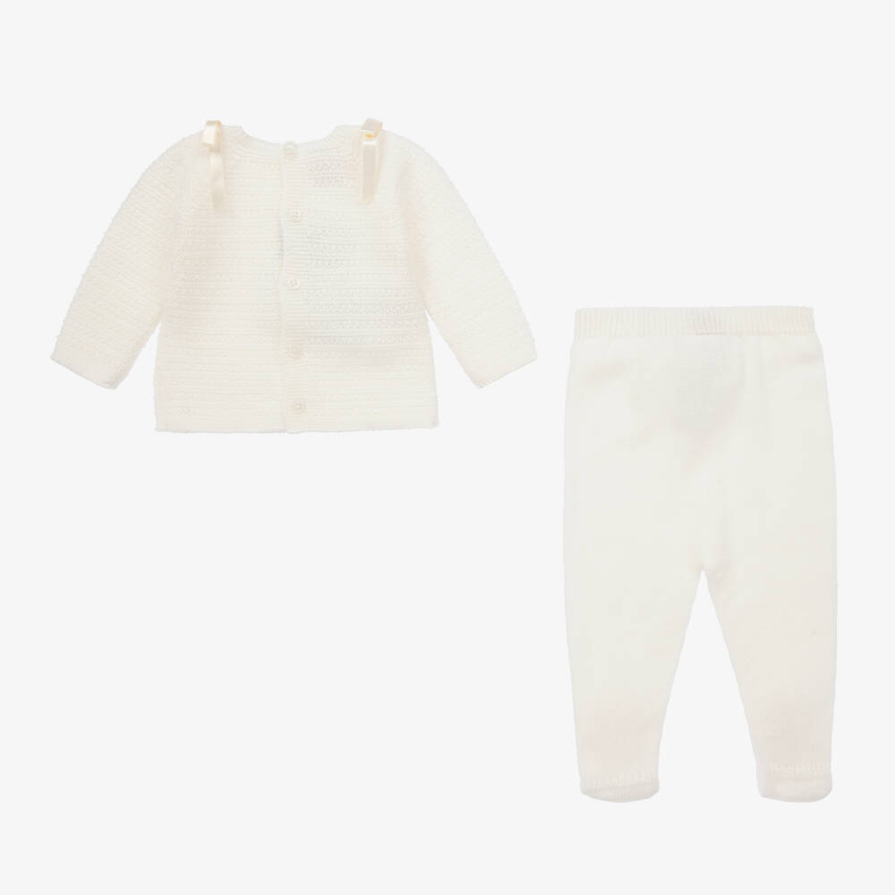 PAZ Rodríguez-Girls Ivory Wool Knit Set | Childrensalon Outlet