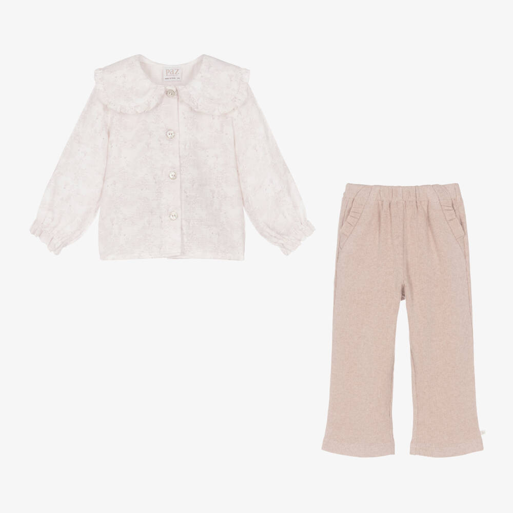 PAZ Rodríguez-Girls Meadow Cotton Trousers Ensemble | Childrensalon Outlet