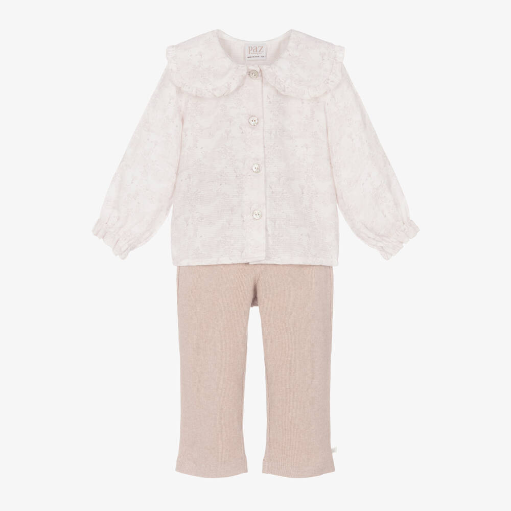 PAZ Rodríguez-Girls Meadow Cotton Trousers Ensemble | Childrensalon Outlet