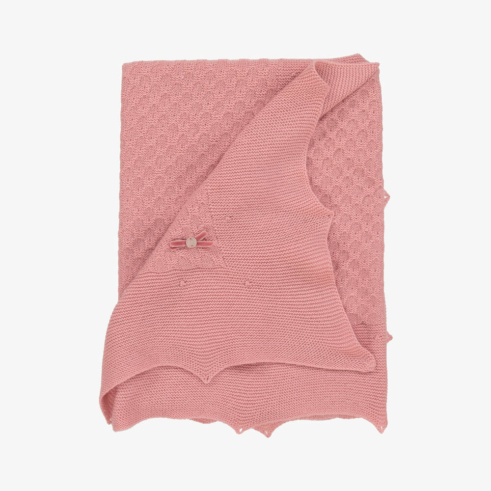 PAZ Rodríguez-Girls Pale Pink Wool Shawl | Childrensalon Outlet