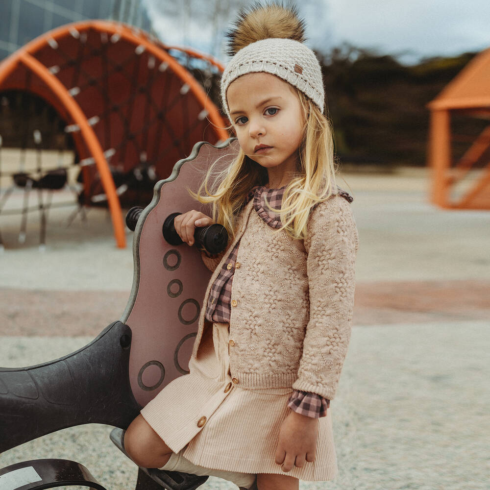 PAZ Rodríguez-Розовая хлопковая блузка в клетку для девочек | Childrensalon Outlet