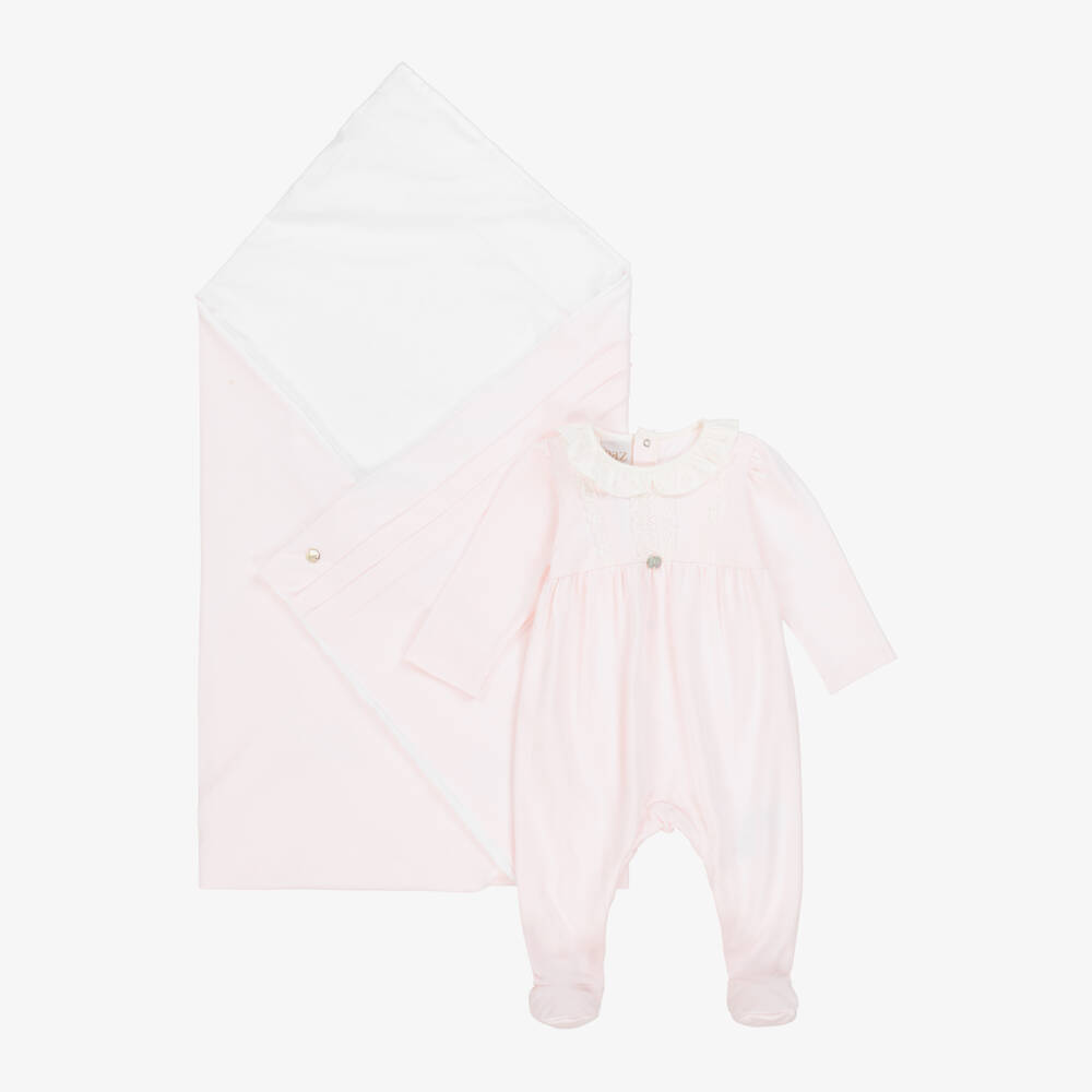 PAZ Rodríguez-Girls Pink Cotton Cozy Set | Childrensalon Outlet