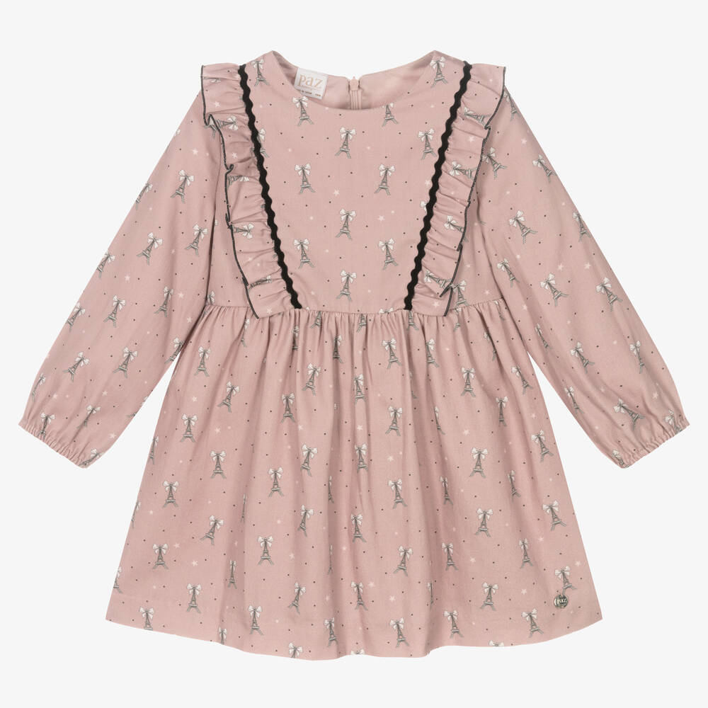 Paz Rodríguez - Girls Pink Cotton Dress | Childrensalon