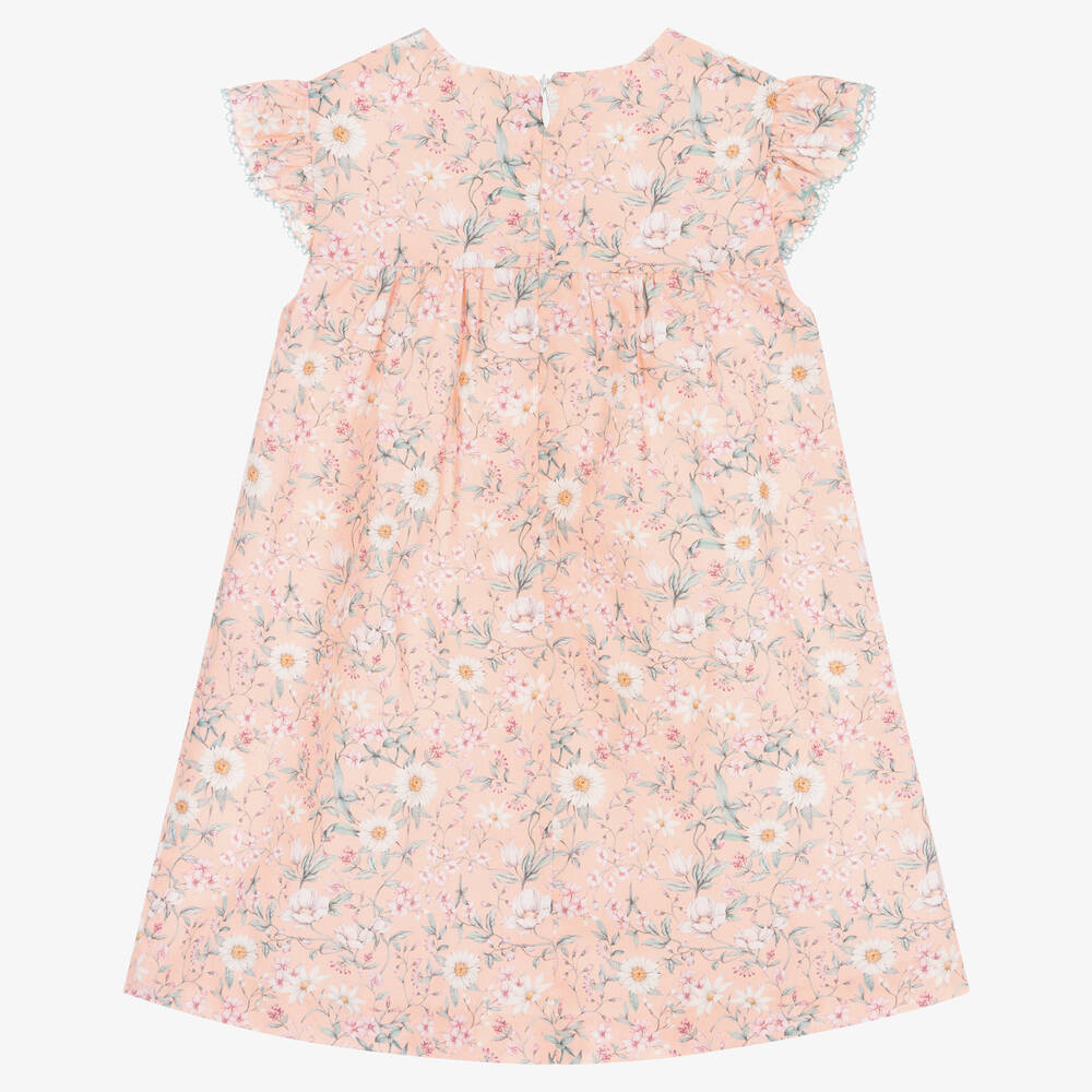 PAZ Rodríguez-Розовое хлопковое платье в цветочек | Childrensalon Outlet