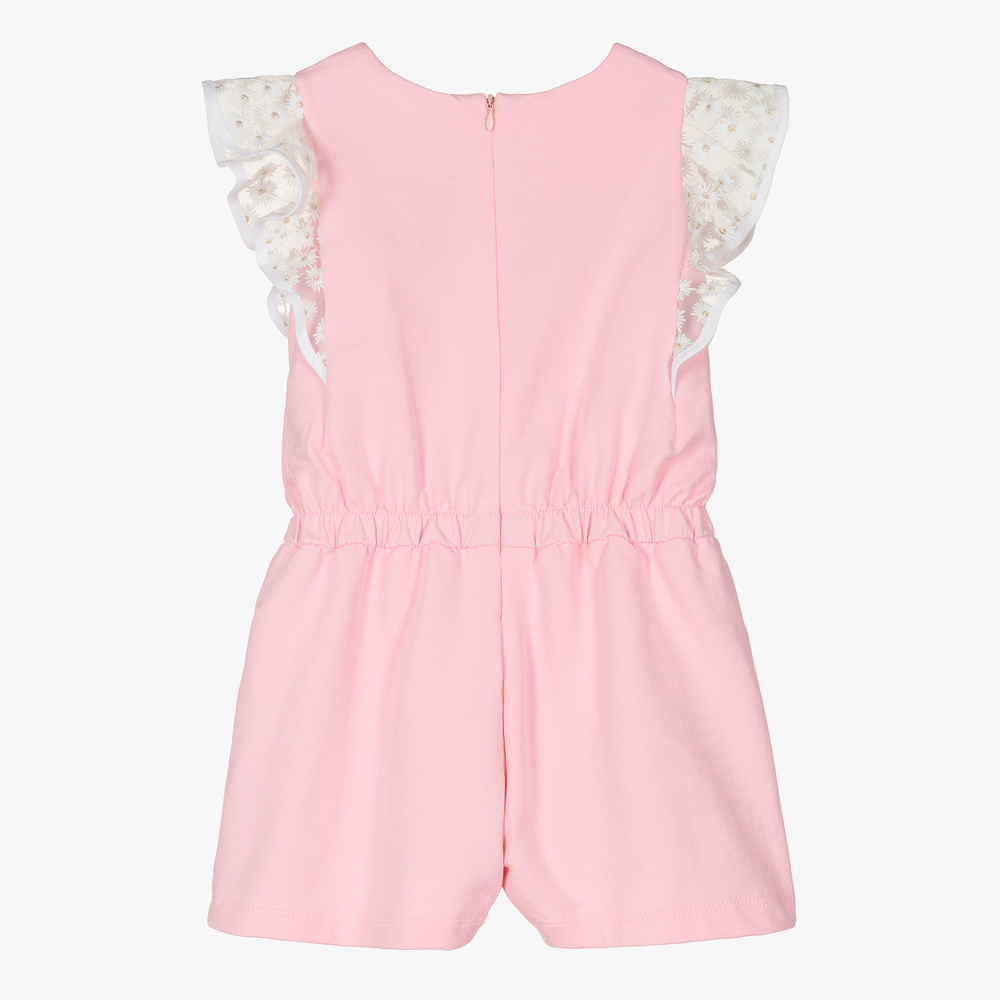 PAZ Rodríguez-Girls Pink Cotton Playsuit | Childrensalon Outlet