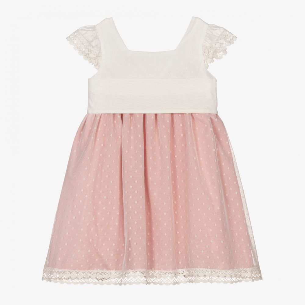 Paz Rodríguez - Girls Pink & Ivory Dress | Childrensalon