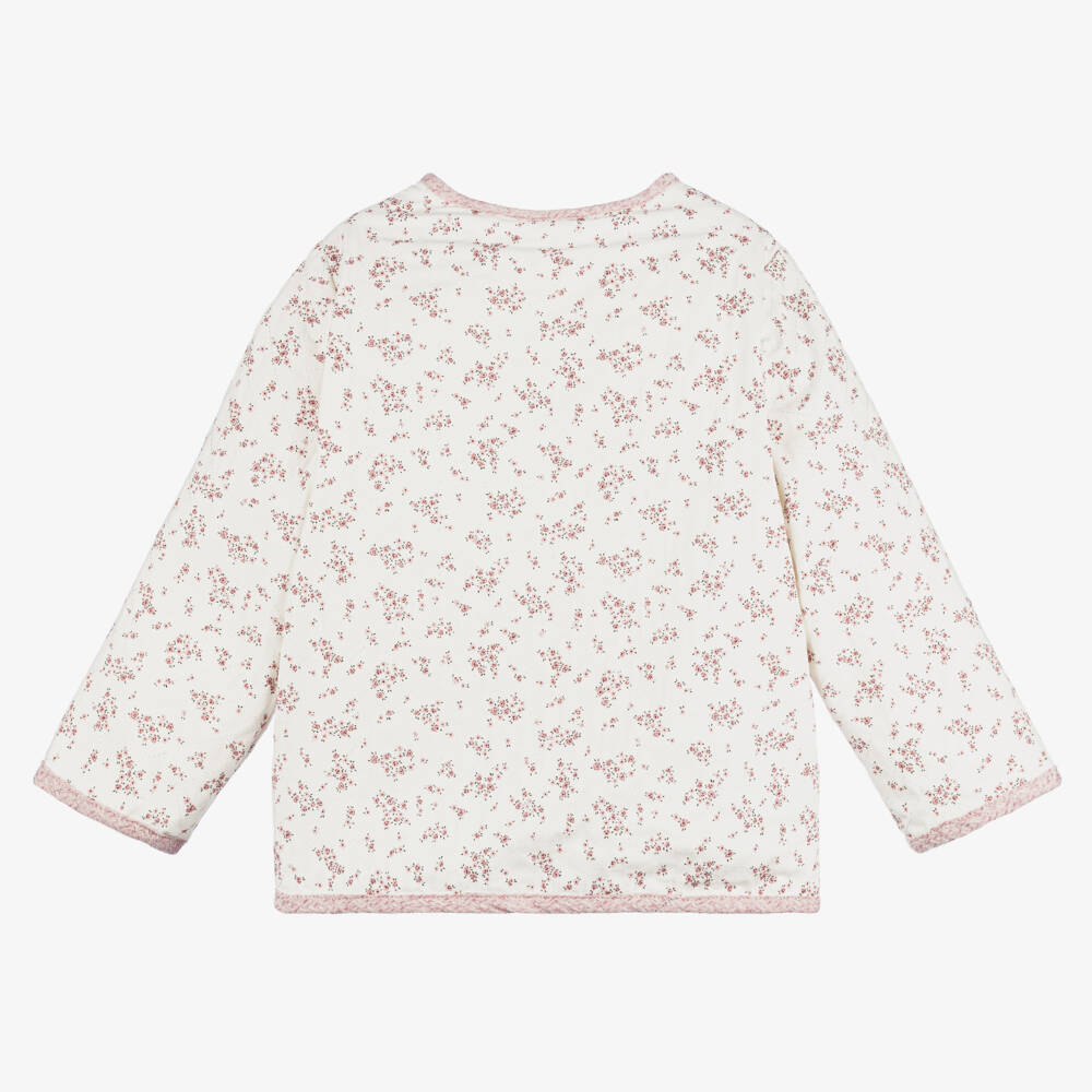 PAZ Rodríguez-Girls Pink & Ivory Floral Coat | Childrensalon Outlet