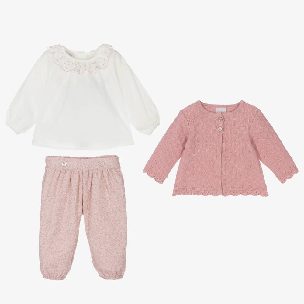 PAZ Rodríguez-Girls Pink & Ivory Outfit Set | Childrensalon Outlet