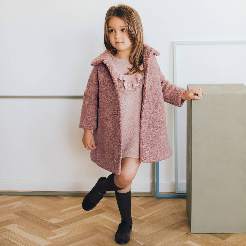 PAZ Rodríguez-Розовое трикотажное платье для девочек | Childrensalon Outlet