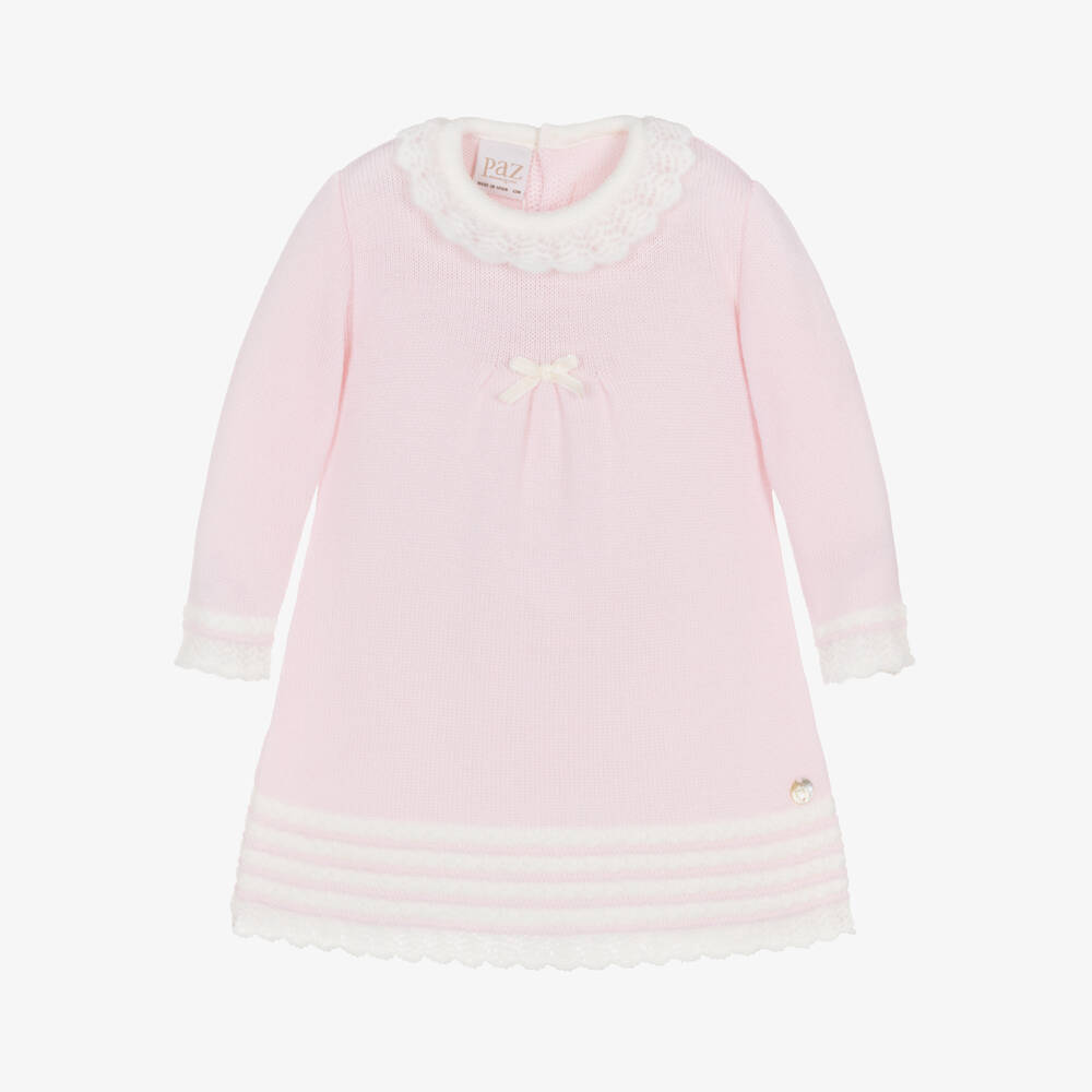 PAZ Rodríguez-Girls Pink Merino Wool Dress | Childrensalon Outlet