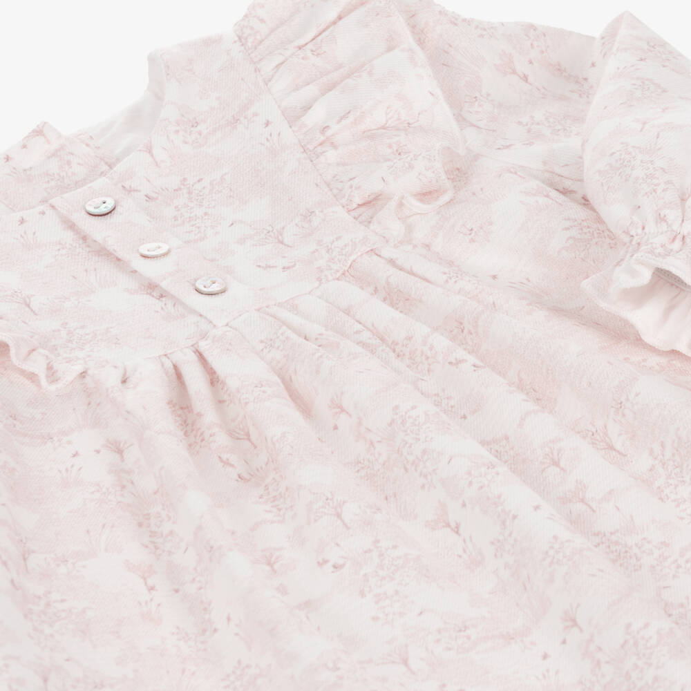 PAZ Rodríguez-Girls Pink Patterned Cotton Outfit | Childrensalon Outlet