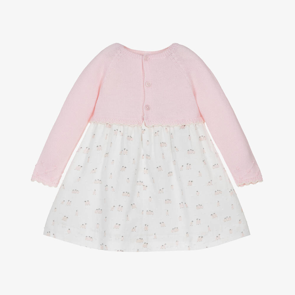PAZ Rodríguez-Girls Pink Penguin Wool Dress | Childrensalon Outlet