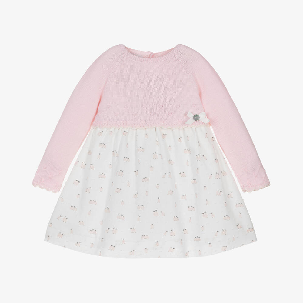 PAZ Rodríguez-Girls Pink Penguin Wool Dress | Childrensalon Outlet