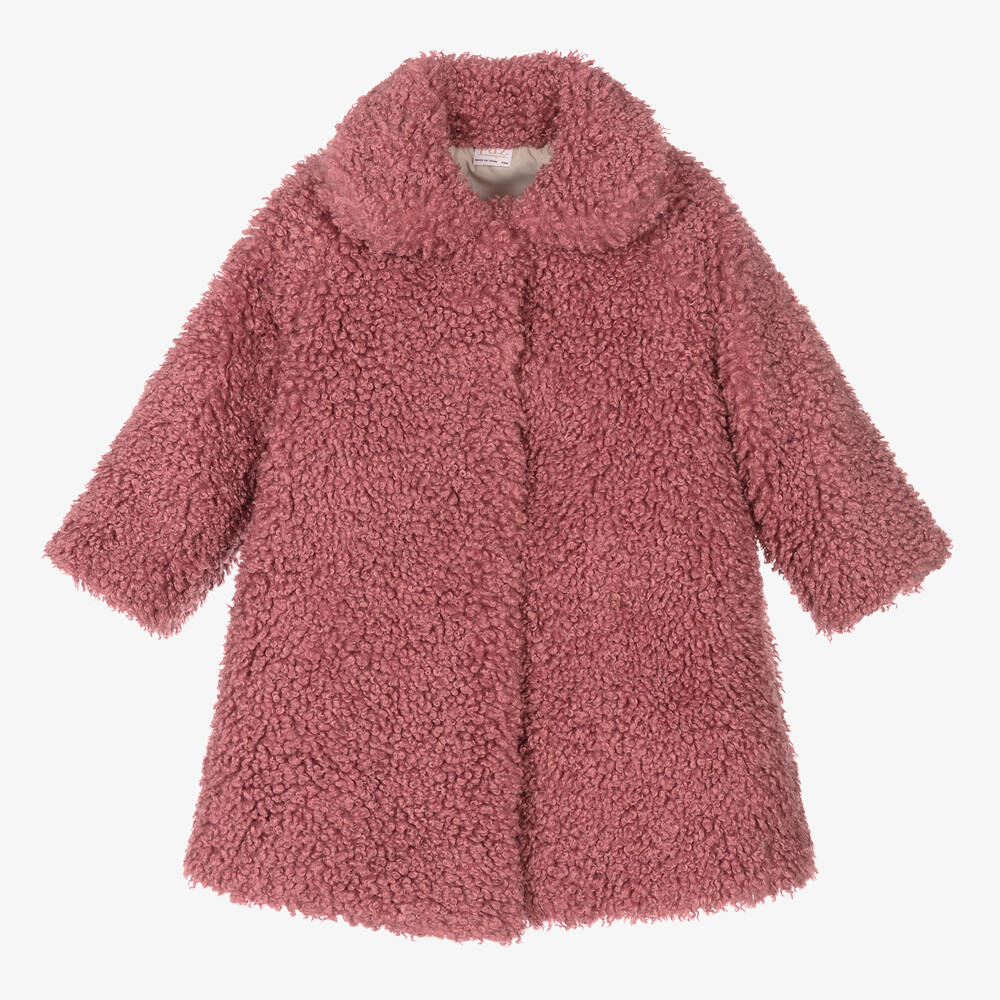 Paz Rodríguez - Manteau rose polaire Nounours Fille | Childrensalon