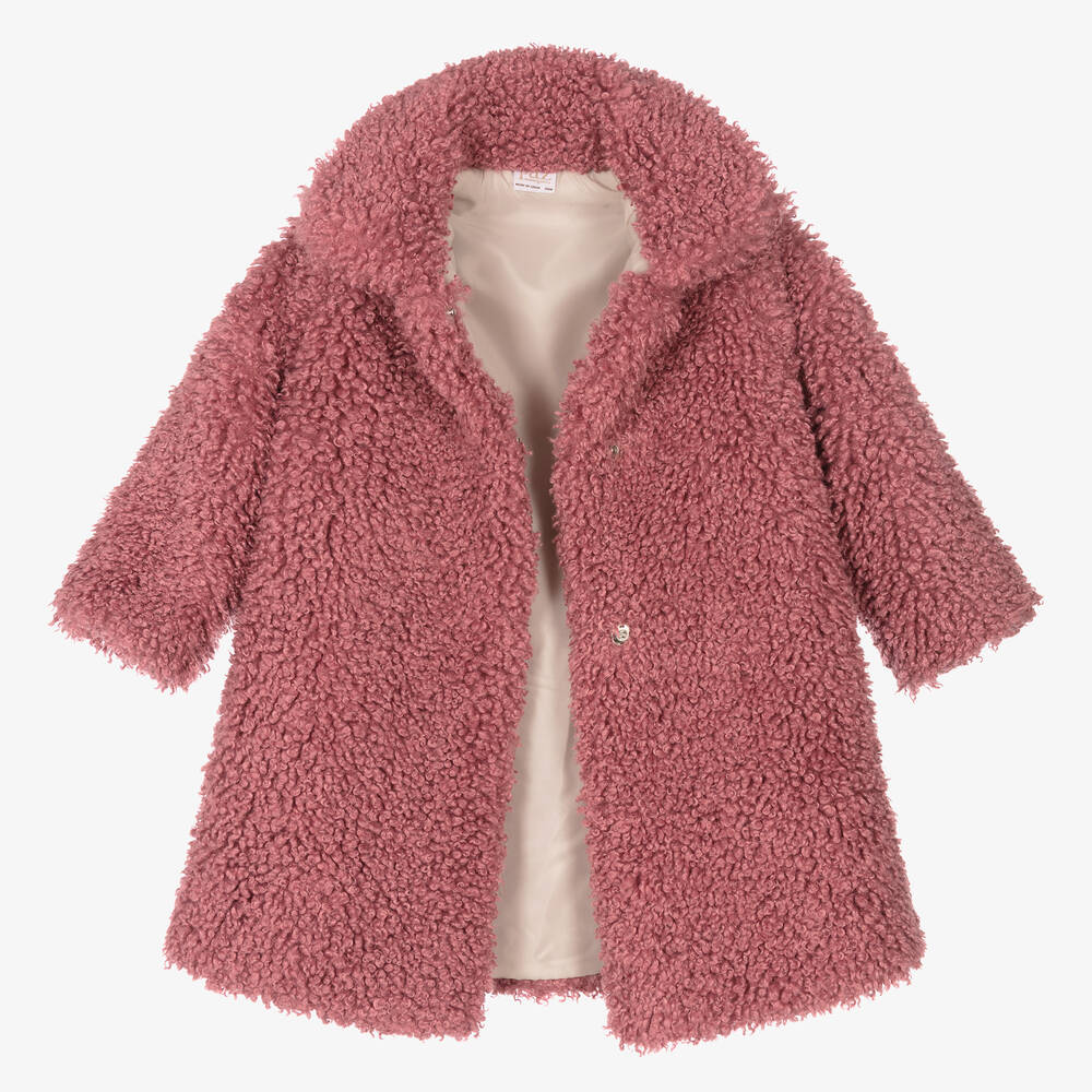 Paz Rodr guez Girls Pink Teddy Fleece Coat