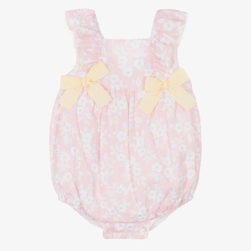 PAZ Rodríguez-Girls Pink & White Floral Cotton Shortie | Childrensalon Outlet