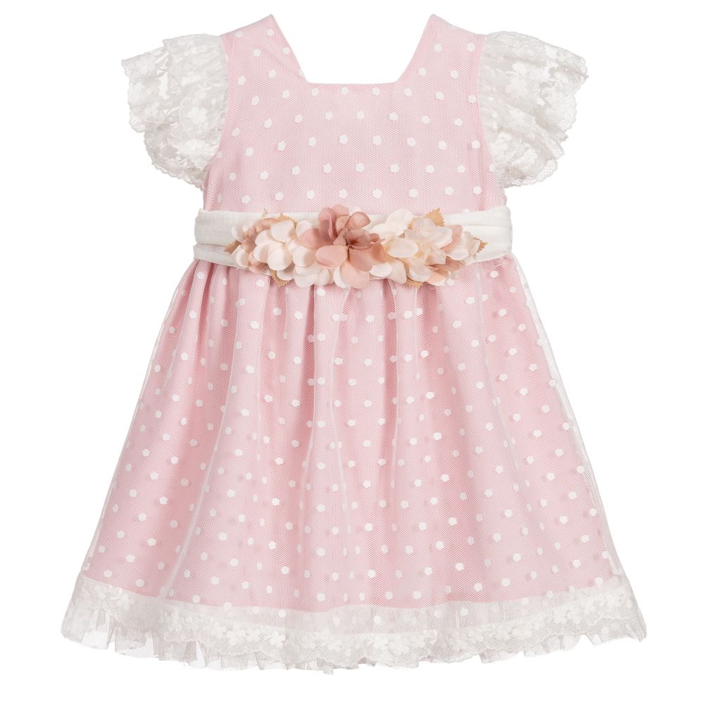 PAZ Rodríguez-Girls Pink & White Tulle Dress | Childrensalon Outlet