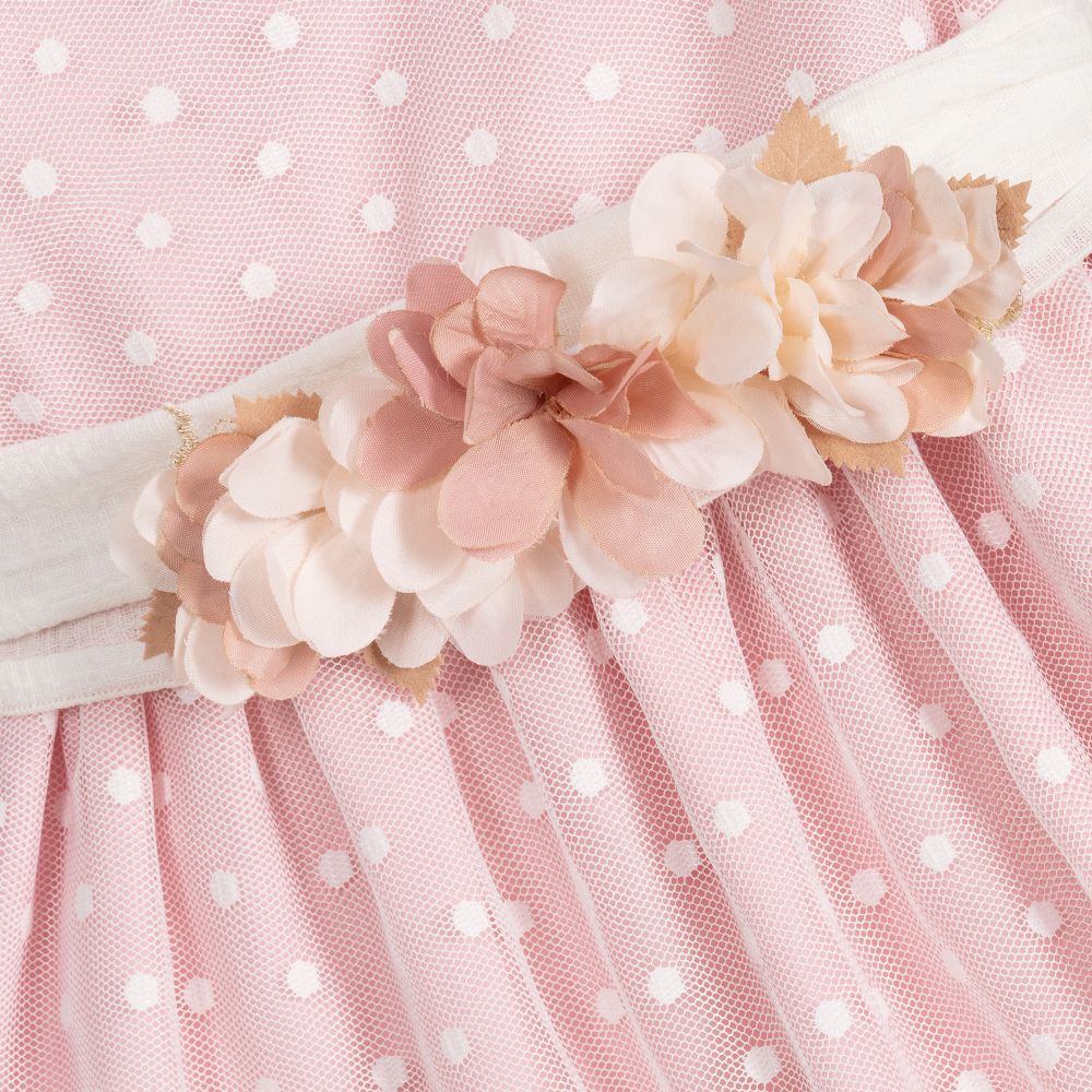 PAZ Rodríguez-Girls Pink & White Tulle Dress | Childrensalon Outlet
