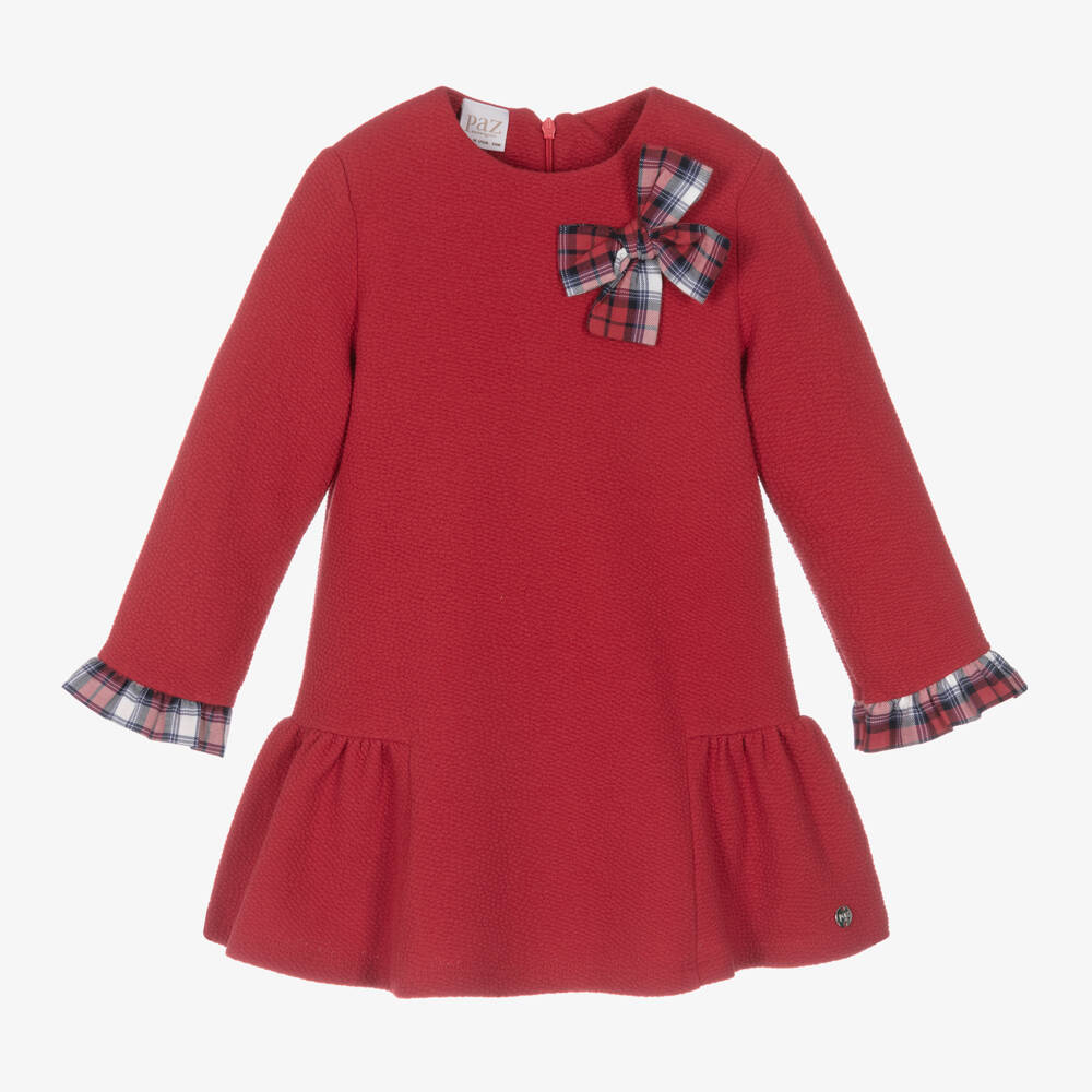 PAZ Rodríguez-Girls Scarlet Jersey Dress with Bow | Childrensalon Outlet
