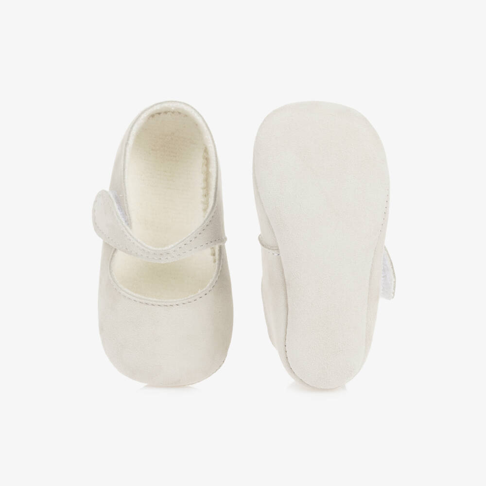 PAZ Rodríguez-Girls Soft Grey Suede Pre-Walkers | Childrensalon Outlet