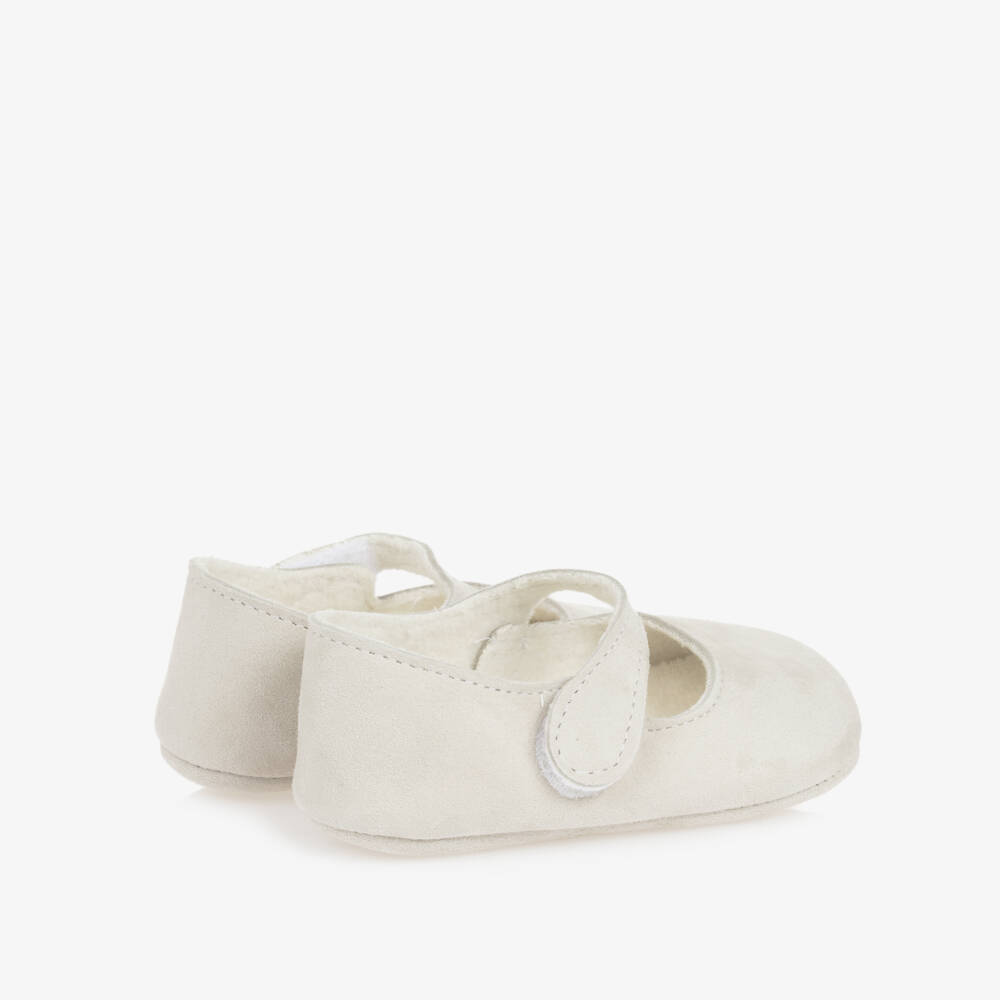 PAZ Rodríguez-Girls Soft Grey Suede Pre-Walkers | Childrensalon Outlet