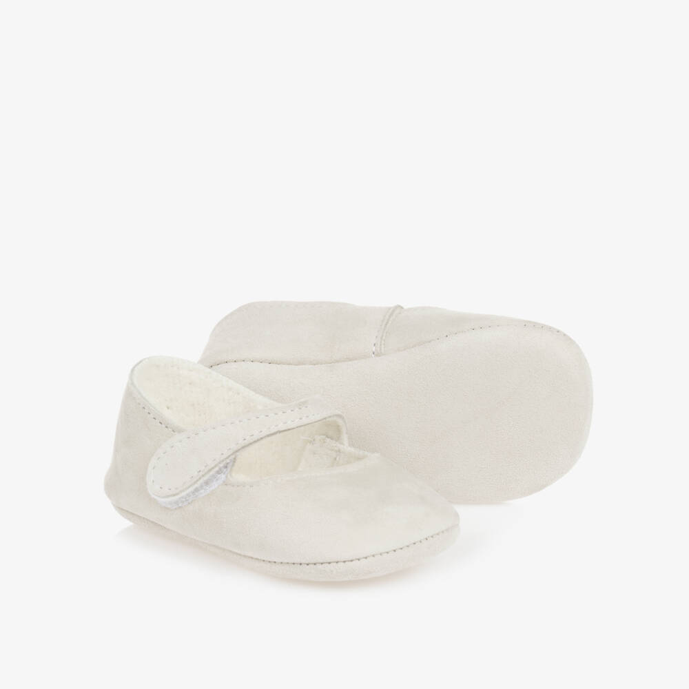 PAZ Rodríguez-Girls Soft Grey Suede Pre-Walkers | Childrensalon Outlet