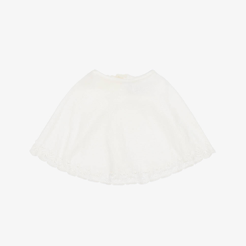 PAZ Rodríguez-Кремовая мягкая вязаная накидка для девочек | Childrensalon Outlet