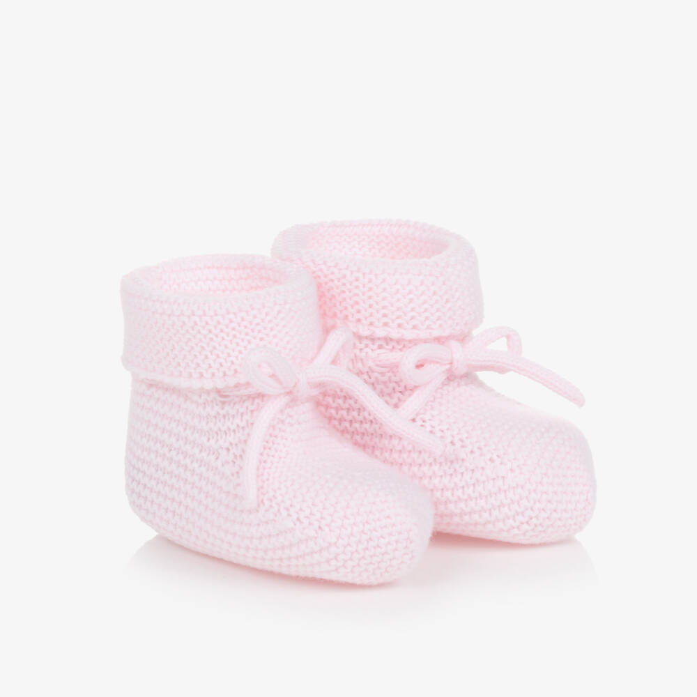 PAZ Rodríguez-Girls Soft Pink Cotton Booties | Childrensalon Outlet