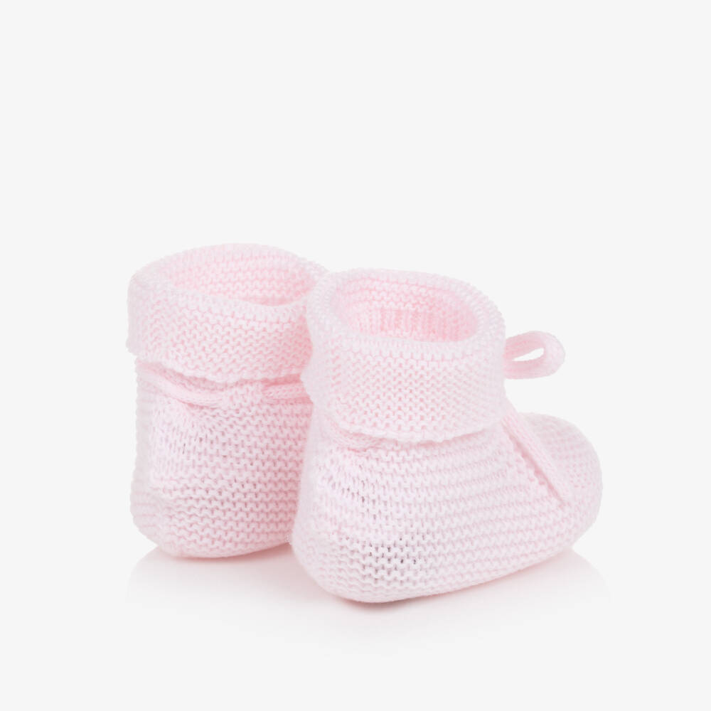 PAZ Rodríguez-Girls Soft Pink Cotton Booties | Childrensalon Outlet