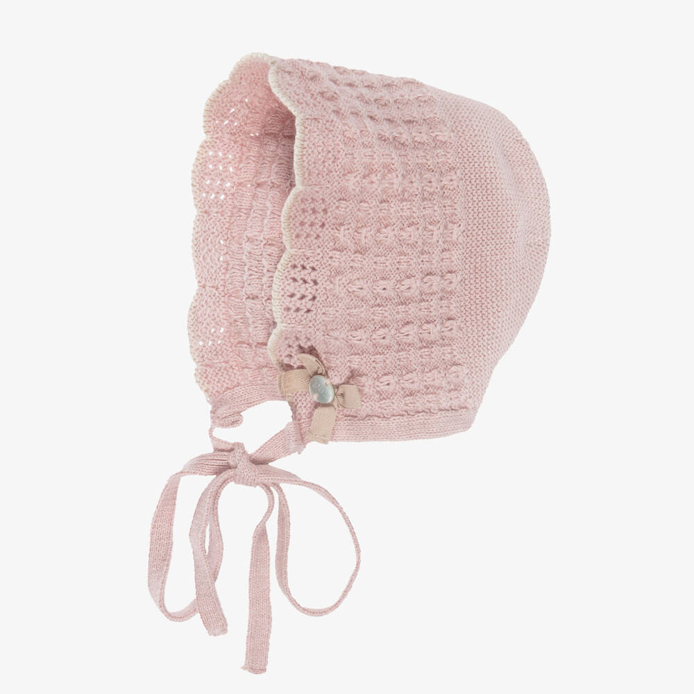 PAZ Rodríguez-بونيه بناتي ناعم من القطن والكشمير باللون الوردي | Childrensalon Outlet