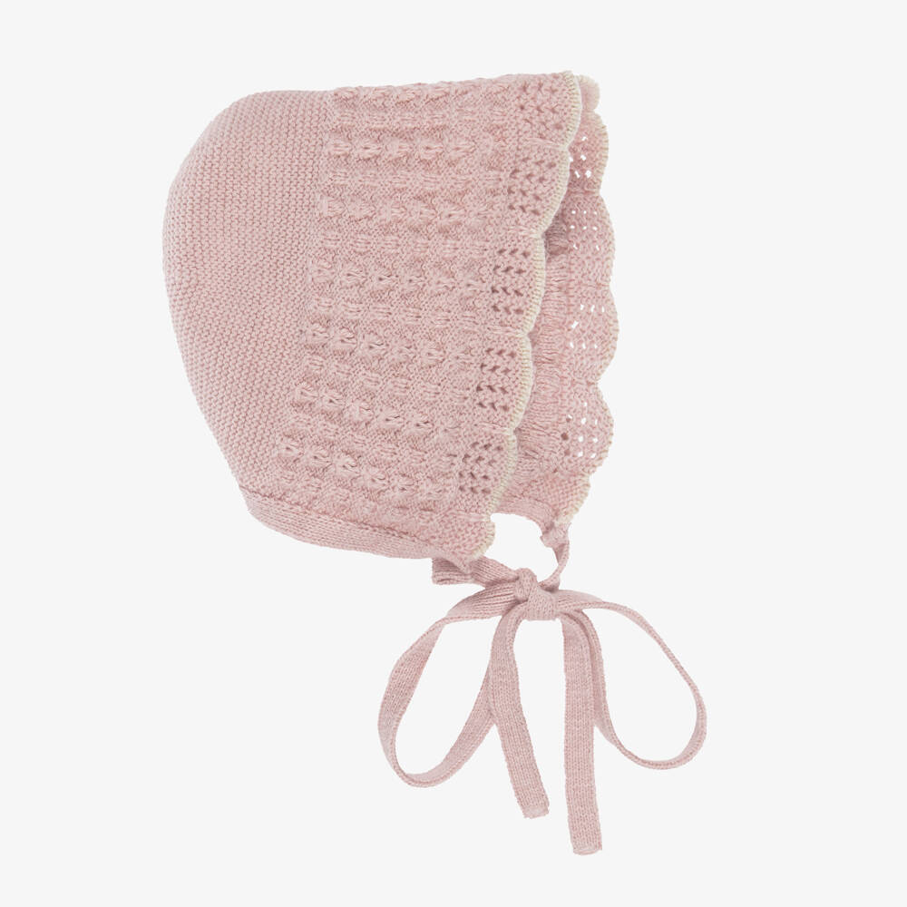 PAZ Rodríguez-بونيه بناتي ناعم من القطن والكشمير باللون الوردي | Childrensalon Outlet