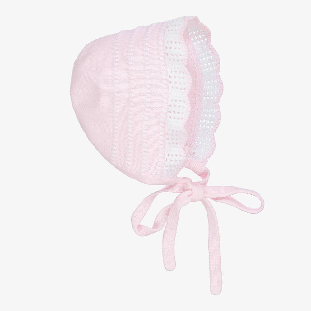 PAZ Rodríguez-Girls Soft Pink Knit Bonnet | Childrensalon Outlet