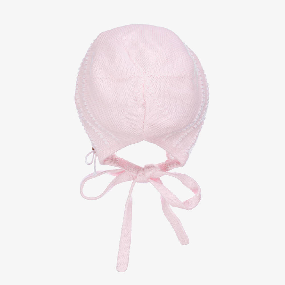 PAZ Rodríguez-Girls Soft Pink Knit Bonnet | Childrensalon Outlet
