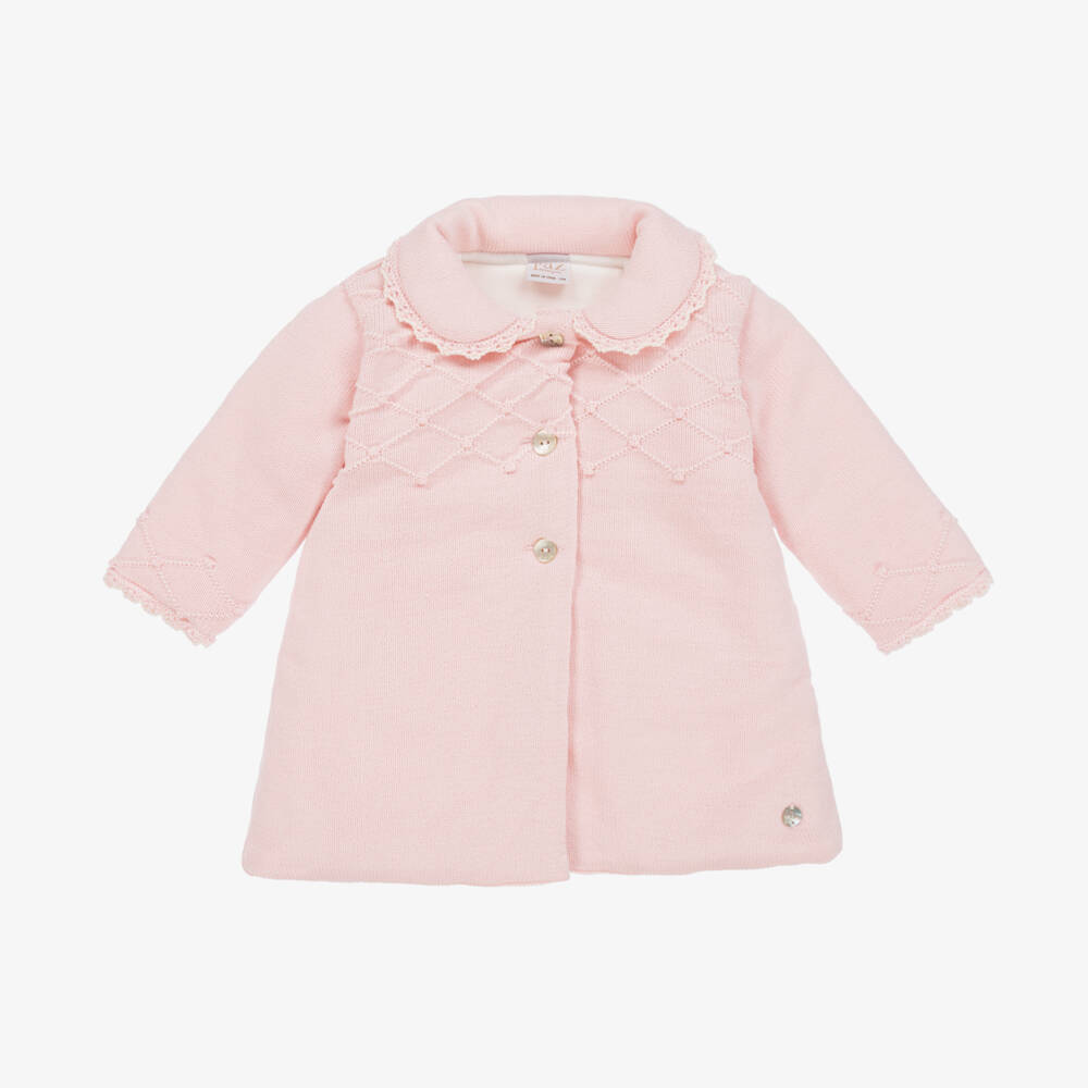 PAZ Rodríguez-Girls Soft Pink Knit Coat | Childrensalon Outlet