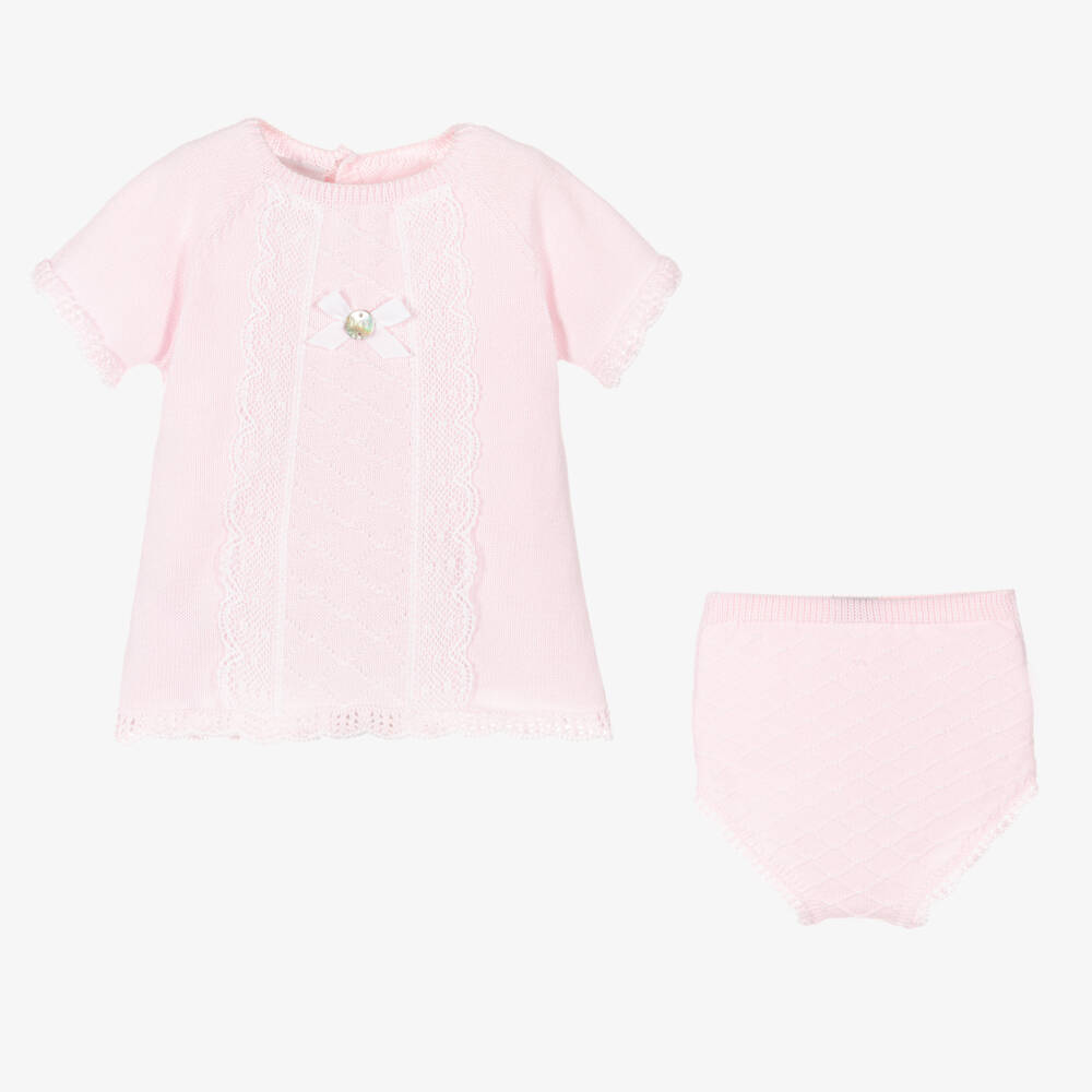 PAZ Rodríguez-Girls Soft Pink Knit Ensemble | Childrensalon Outlet
