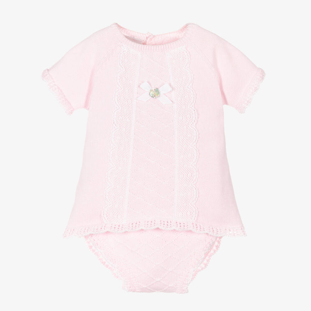 PAZ Rodríguez-Girls Soft Pink Knit Ensemble | Childrensalon Outlet