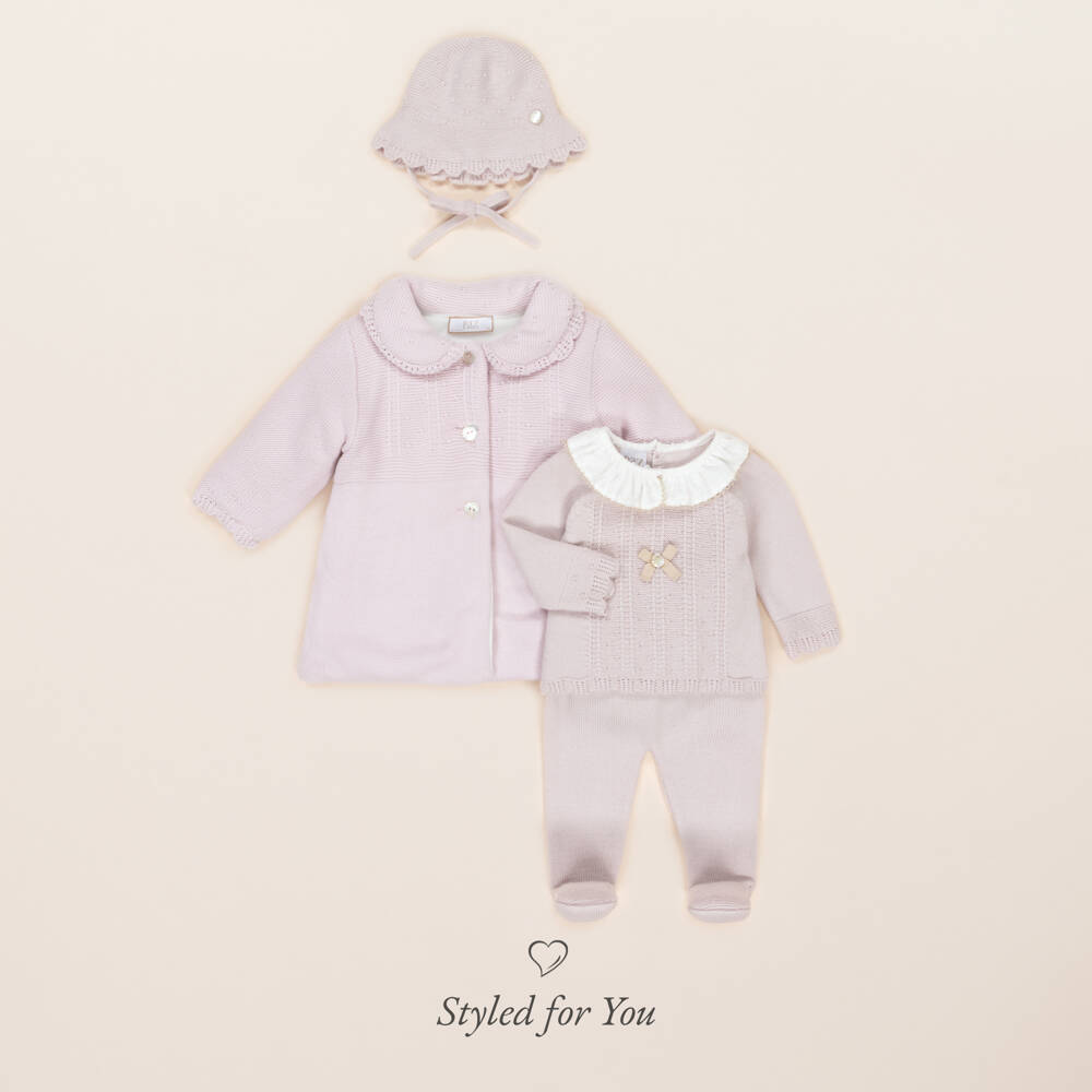 PAZ Rodríguez-Шерстяная шапка мягкого розового цвета для девочек | Childrensalon Outlet