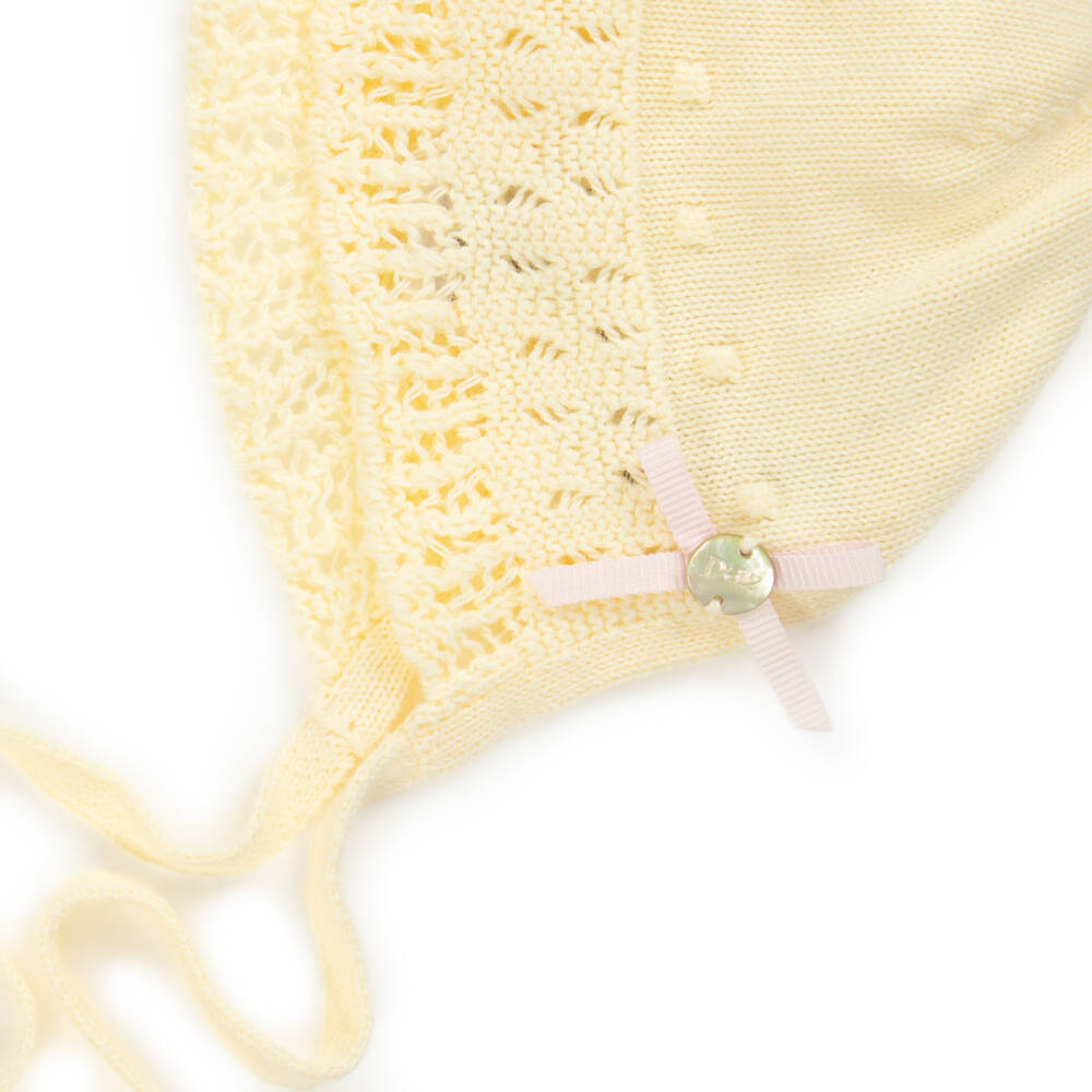 PAZ Rodríguez-Girls Sunflower Knit Cotton Bonnet | Childrensalon Outlet