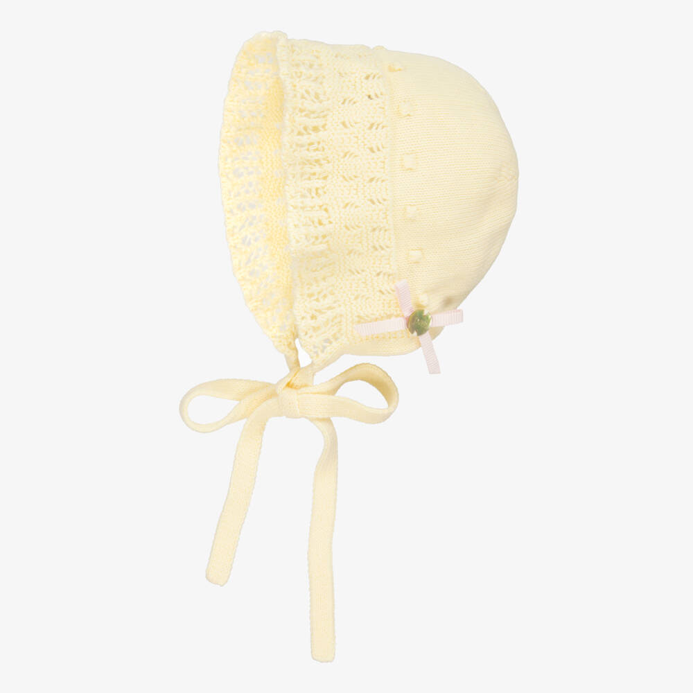 PAZ Rodríguez-Girls Sunflower Knit Cotton Bonnet | Childrensalon Outlet