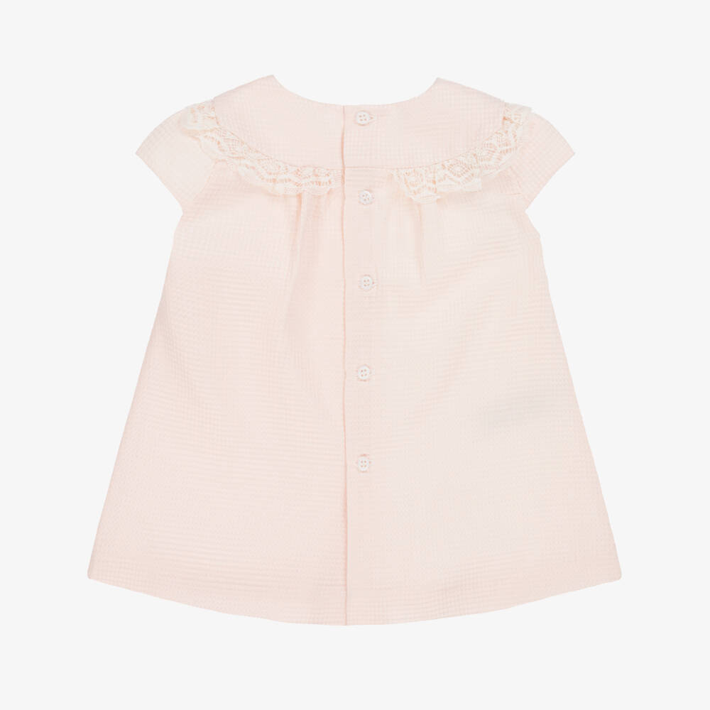 PAZ Rodríguez-Girls Textured Pink Cotton Ensemble | Childrensalon Outlet