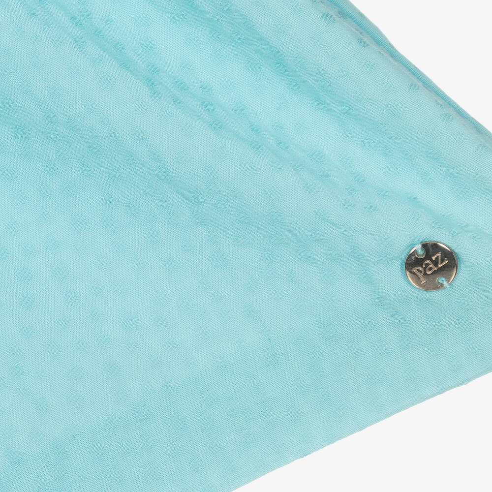 PAZ Rodríguez-فستان قطن لون أزرق تركواز | Childrensalon Outlet